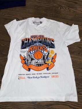 New York or nowhere 2026 NBA Champions White Graphic T-Shirt